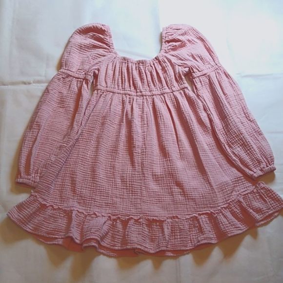 Women's Solid Short Sleeve Organza Muse Dress Wild Fable Pink Dress Size Small - Picture 5 of 5